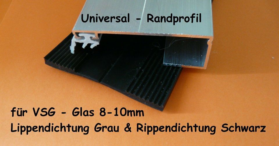 Alu-Verlege- Mittelprofil 60mm Breit für VSG- Glas 8-10mm 10,15 € in Olfen