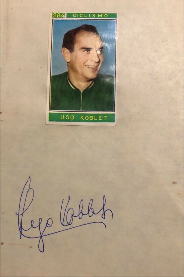 Hugo Koblet (†1964) Original Autogramm auf Zettel in Essen