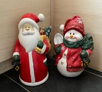 Weihnachtsmann und Schneemann Deko Weihnachten Figur Kunststoff Bayern - Pfofeld Vorschau