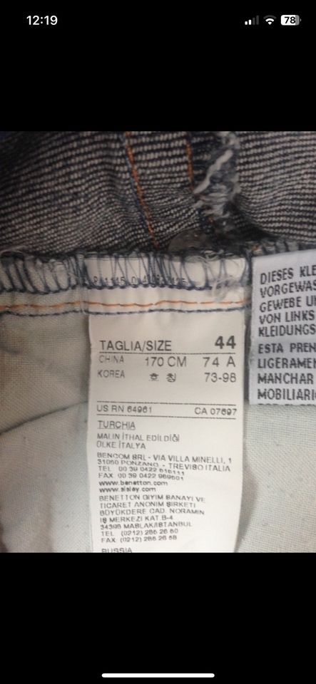 Jeans von Benetton, Gr. 38 in Celle