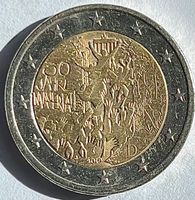 2  Euro Münze 30 Jahre Mauerfall 2019 Hessen - Rüsselsheim Vorschau