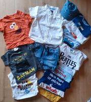 Paket Set Sommer T-Shirts 74 80 H&M Sesamstr. Batman Carter's Sachsen-Anhalt - Ziepel Vorschau