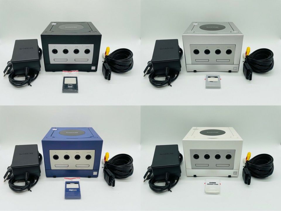 Nintendo Gamecube Konsole/n + Zubehör Schwarz/Silber/Indigo/Weiß in Sulingen