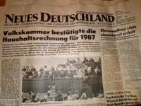 NEUES DEUTSCHLAND, 1. Juli 1988, mit Haushaltsrechnung für 1987 Mitte - Wedding Vorschau