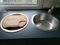 Edelstahl Spüle Küche IKEA rund mit Holzbrett Hessen - Rodgau Vorschau