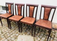 Vier Stühle, 4 x Stuhl Echtholz/Leder-Polster, antik ZUSTAND TOP Sachsen - Augustusburg Vorschau
