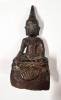 Buddha aus Steinmehl-Masse über Holz, bäuerliche Darstellung 200J Nordrhein-Westfalen - Witten Vorschau