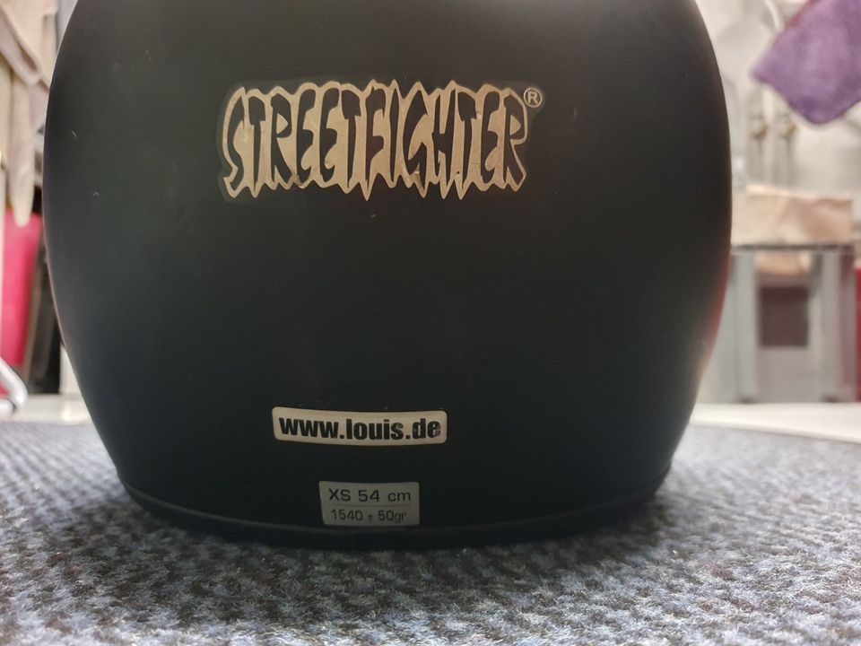 Motorrad-Helm STREETFIGHTER Integralhelm, Gr. XS, Schwarz in Duisburg