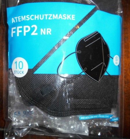 10 Stück schwarze FFP2 Maske haltbar 09.07.2025 Staubschutzmaske in Obernkirchen