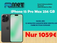 ✅IPHONE 15 PRO MAX 256 GB NAGEL NEU IN TITAN SCHWARZ NUR 1059€✅ Hessen - Offenbach Vorschau