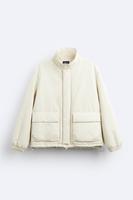 Zara Herren Cargo Jacket Steppjacke Taschen Creme Weiss XL NEU Walle - Handelshäfen Vorschau