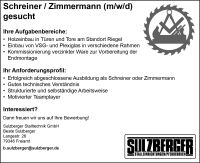 Schreiner / Zimmermann (m/w/d)  gesucht Baden-Württemberg - Freiamt Vorschau