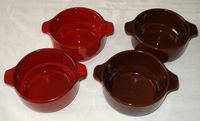 4 Stück Keramik Suppentassen Müslischalen, 2x rot, 2x braun Baden-Württemberg - Biberach an der Riß Vorschau