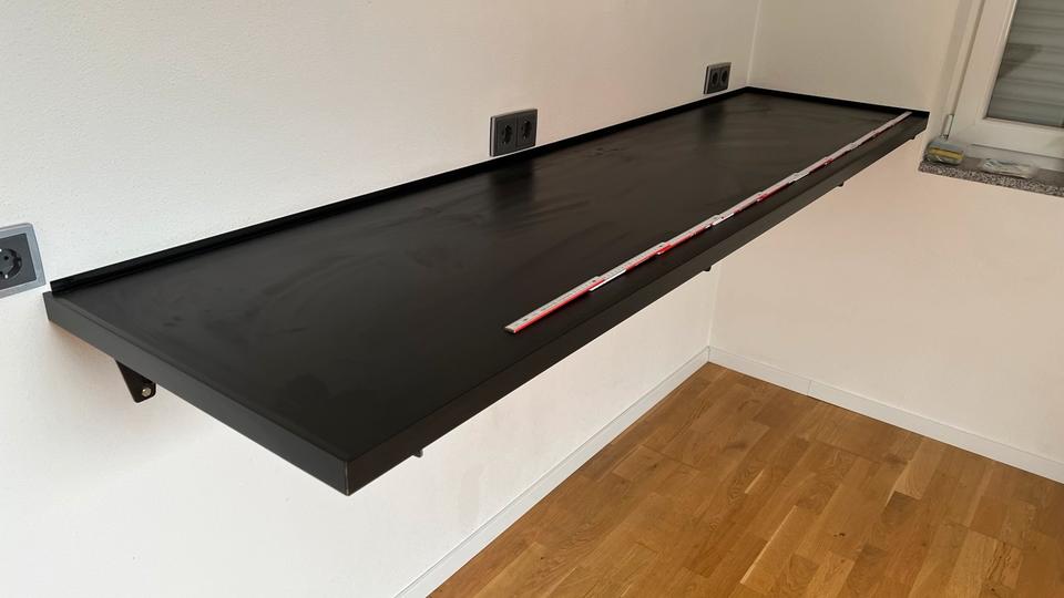 Küchenbar Theke Küchenanrichte 238cm x 58 cm schwarz matt in Buttenwiesen