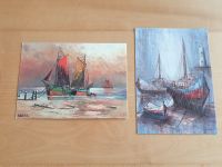 2 Postkarten Schiffe Kunstkarte nach Segelschiff Gemälden Niedersachsen - Katlenburg-Lindau Vorschau