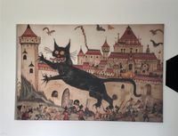 Leinwand: „Die Belagerung von Felisburg“Katze,Mittelalter,Kreatur Thüringen - Hildburghausen Vorschau