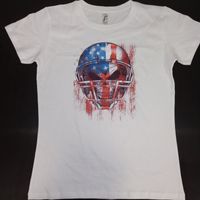 American Football Fan Damen T-Shirt USA Skull Helm NFL Superbowl Baden-Württemberg - Mannheim Vorschau