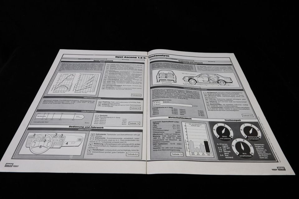 mot Sonderdruck Heft 22/1981 und Heft 6/1982 Audi 80, Opel Ascona in Hünxe