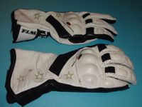 Motorradhandschuhe Damen Leder Gr. 9 L Weiss Schwarz Gold München - Altstadt-Lehel Vorschau