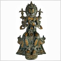 Maitreya Buddha der Zukunft Messing braungrün 36,5cm 5,4kg Hamburg-Mitte - Hamburg Borgfelde Vorschau