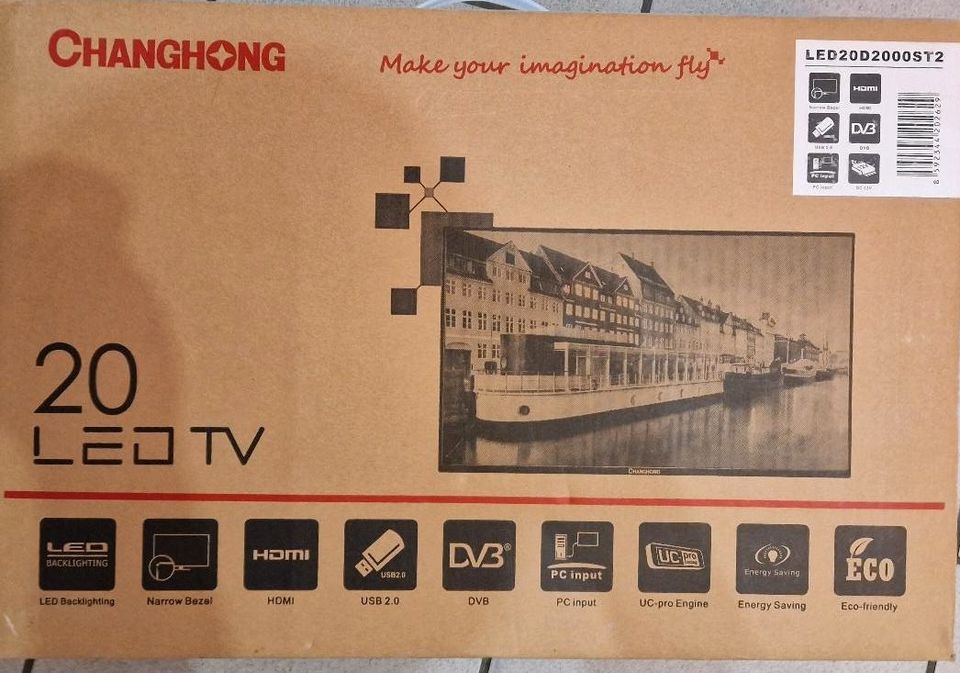 Gebrauchter LED TV 20 Zoll schwarz Changhong LED20D2000ST2 in Strasburg 