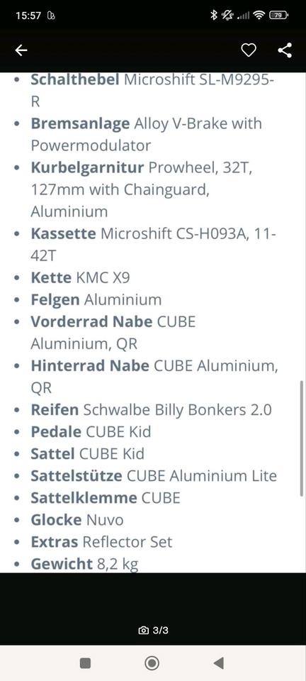 Cube SL 200 20 Zoll Kinderfahrrad in Immenstadt