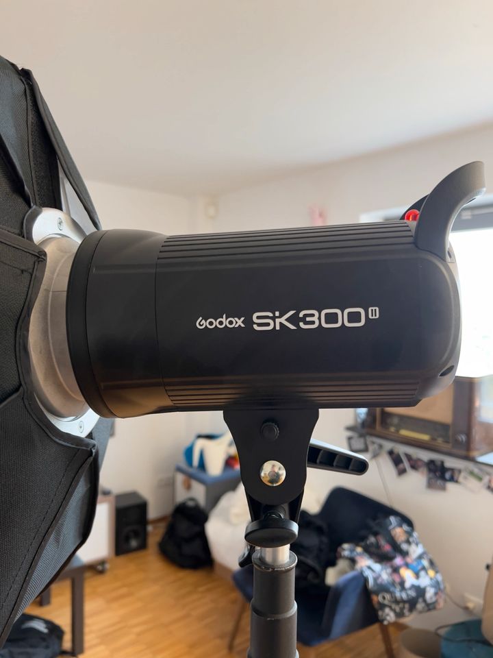 GODOX SK300ii mit Softbox, Barndoor und Reflektor in Mendig