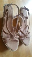 *Dolfine Satle Paris*Sandalen 37 Plateau Leder beige Riemchen Bayern - Pommelsbrunn Vorschau