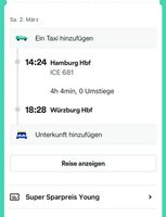 Ticket Bahn 02.03.24 Wandsbek - Hamburg Rahlstedt Vorschau