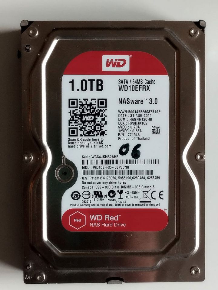 Gebrauchte Fest. Western Digital 1TB NAS HARD DRIVE WD10 in Eichwalde