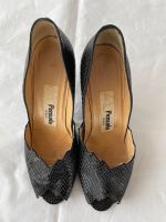 Vintage Marke Pensato italienische Peep Toe  schwarz Gr. 36 Bayern - Kottgeisering Vorschau