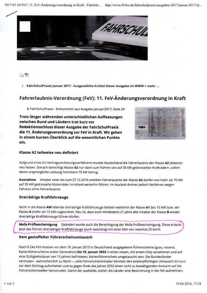 Leichtfahrzeug Elektromobil 3 Rad Kabinenroller 25 kmh Auto 45 km in Schüttorf