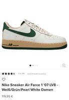 Nike Sneaker Air Force 1 Damen beige grün neuwertig 40 Turnschuhe Niedersachsen - Emden Vorschau