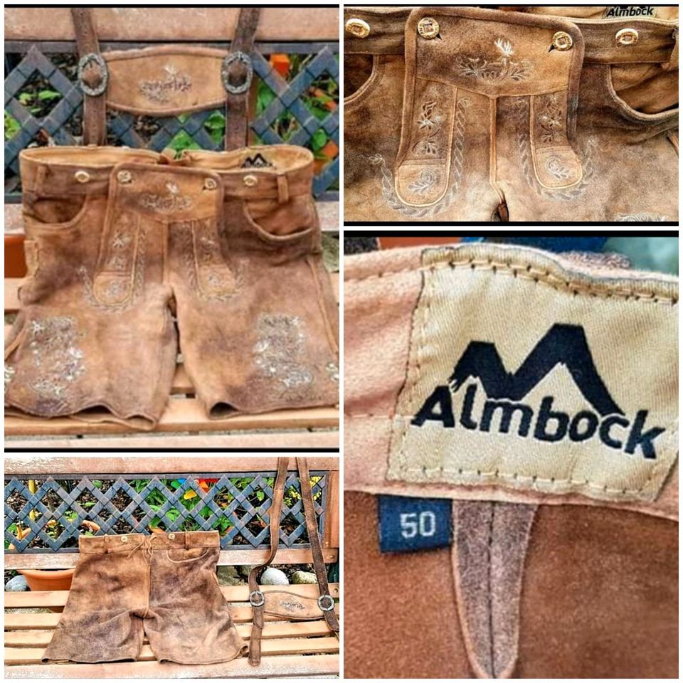 Trachtenlederhose von Almbock gr 50, neu in Wolfratshausen