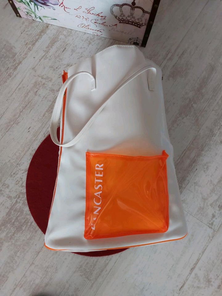 LANCASTER SUMMER Kühl Bag/ Strandtasche Weis Orange in Frankfurt am Main