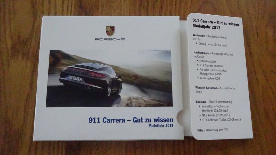 Porsche Carrera 911/991 Bj. 2013 DVD Gut zu Wissen in Köln Vogelsang