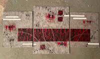 Abstrakte Kunst • Bilder Set • Wandbild • grau rot Brandenburg - Hohenbocka Vorschau