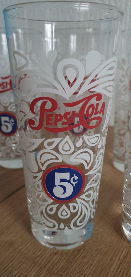 6x Pepsi Trinkglas Glas Gläser 0,3l in Ennigerloh