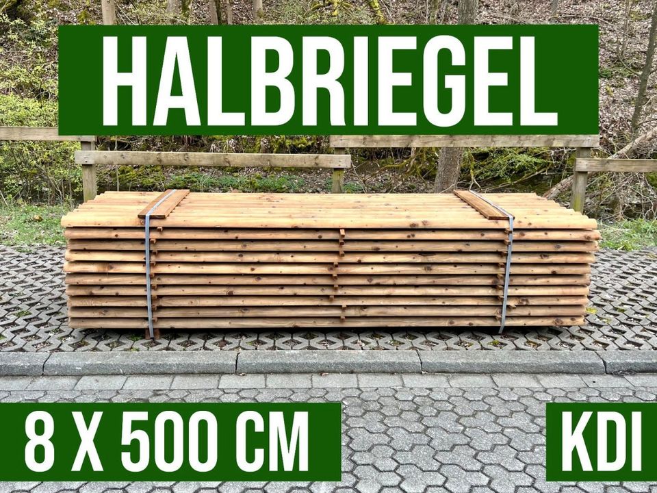 Halbriegel Halbhölzer Pferdezaun Querriegel - 8 x 500 cm - KDI in Lennestadt