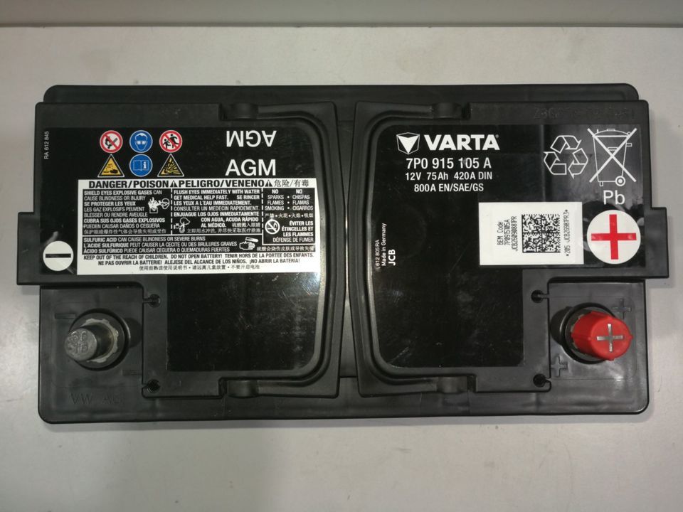 Original Audi VW Skoda Varta 7P0 915 105 12V 75Ah AGM