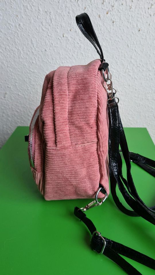 Mini Cord Rucksack/Tasche altrosa in Krefeld