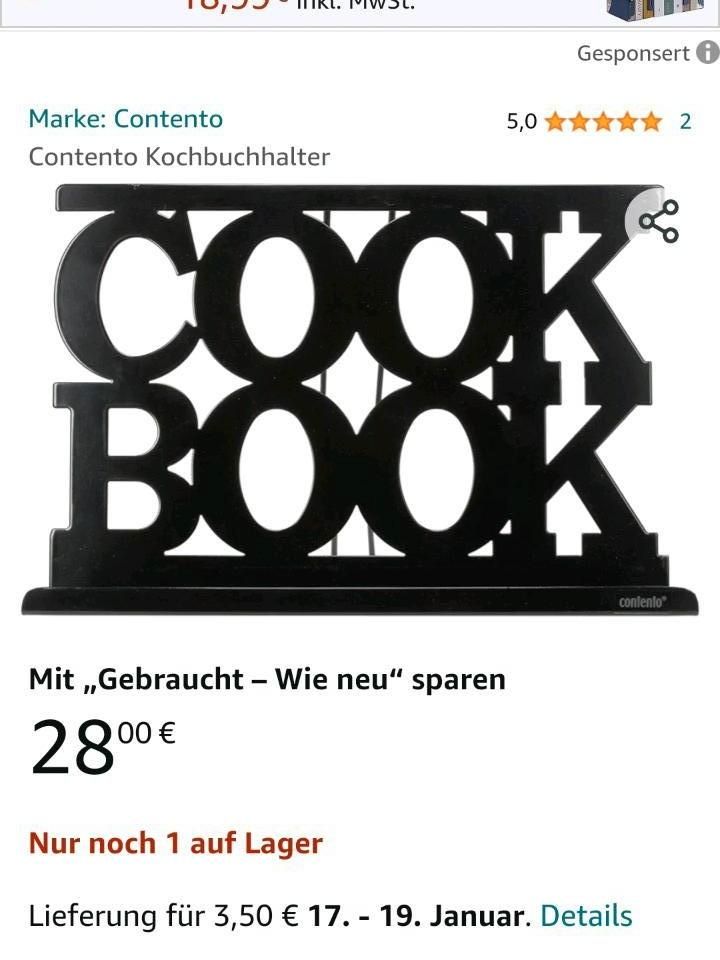 Kochbuch Ständer Buchständer Cook Book in Wertheim