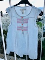 H&M LOGG Baumwolle Bluse Shirt Tunika Mädchen halbarm weiß in 128 Hessen - Obertshausen Vorschau