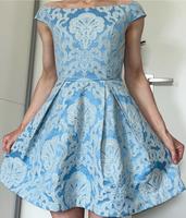 Topshop Kleid Abendkleid Cocktail blau neuwertig 34 Barockmuster Brandenburg - Großbeeren Vorschau