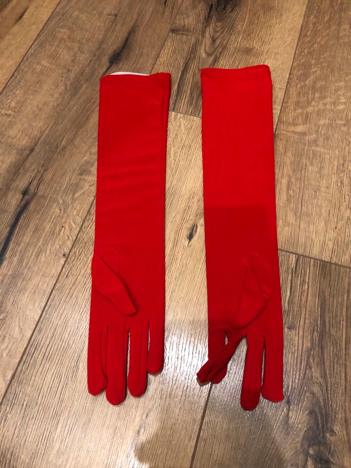 Handschuhe lang rot oder weiß neu in Lahr (Schwarzwald)