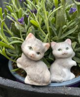 2 kleine Porzellan Katzen Figuren 4cm Herzogtum Lauenburg - Geesthacht Vorschau
