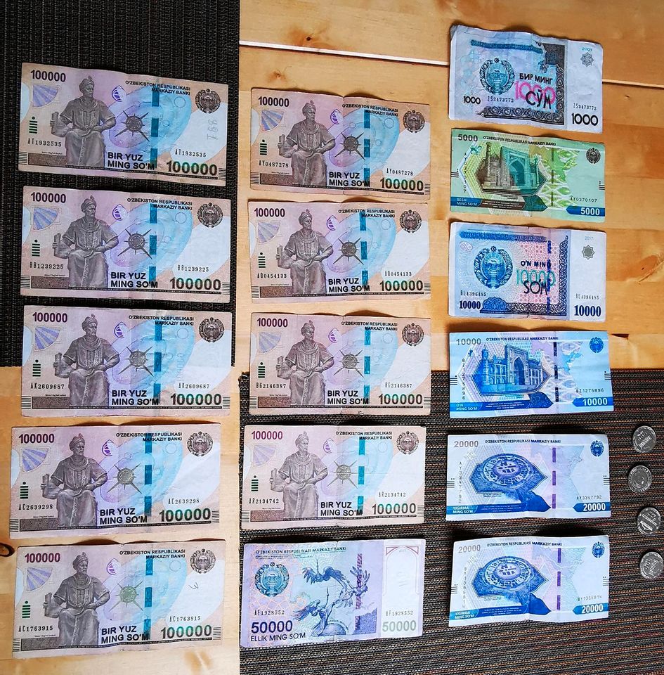 Usbekische So'm, usbekische Währung für die Reisekasse in Hamburg