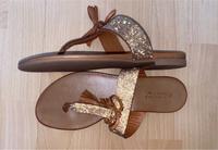 Neu Inuovo Sandalen Zehentrenner Flip Flops Leder gr. 40 braun Baden-Württemberg - Backnang Vorschau