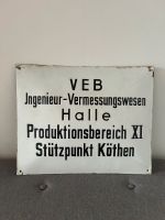 VEB Ingenieur Halle Köthen Emailschild Emailleschild DDR Schwerin - Weststadt Vorschau