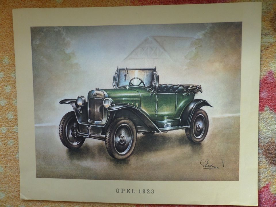 VINTAGE 1933 MERCEDES BENZ FOTODRUCK Kunst Bild OLDTIMER Auto in Rodenbach